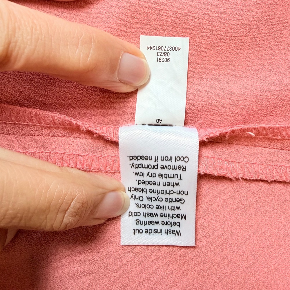 LC Lauren Conrad Mauve Pink Ruched Sleeve Single Button Blazer Size M - Picture 3 of 8